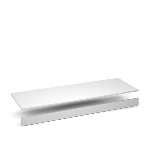 Flux top and plinth finishing panels for quadruple locker units 1600mm wide - white