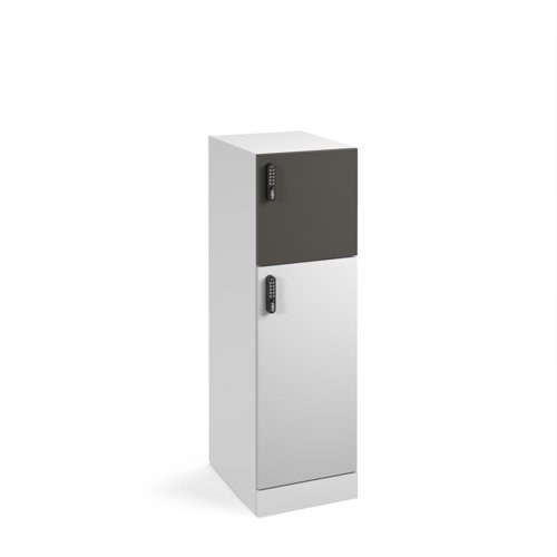 Flux 1300mm high lockers with two doors (larger lower door) - digital lock
