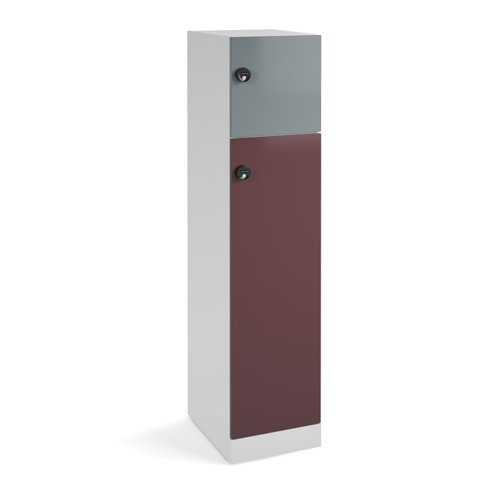 Flux 1700mm high lockers with two doors (larger lower door) - mechanical lock