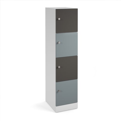 Flux 1700mm high lockers with four doors - cam lock