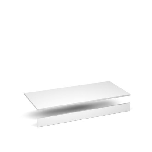 Flux top and plinth finishing panels for triple locker units 1200mm wide - misty blue