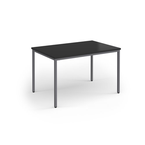 Flexi 25 rectangular table with graphite frame 1200mm x 800mm - Black