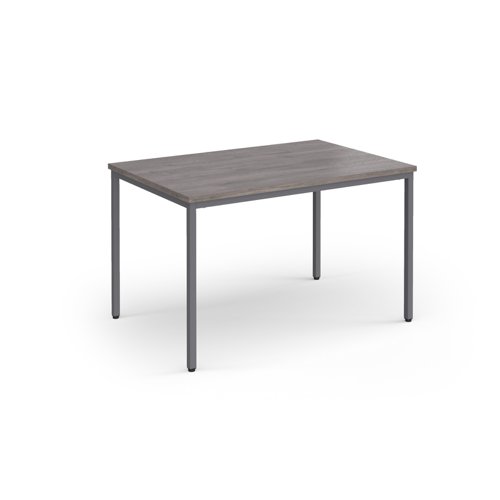 Flexi 25 rectangular table with graphite frame 1200mm x 800mm - grey oak Meeting Tables FLT1200-G-GO