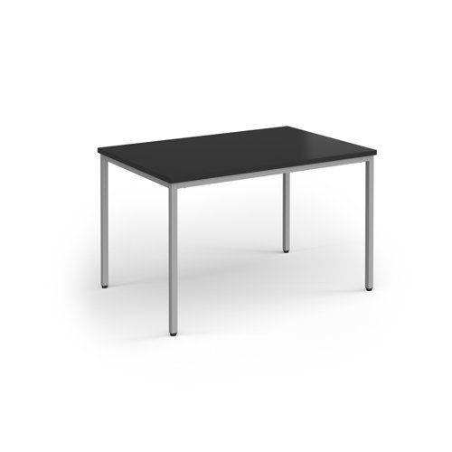 Flexi 25 rectangular table with silver frame 1200mm x 800mm - Black