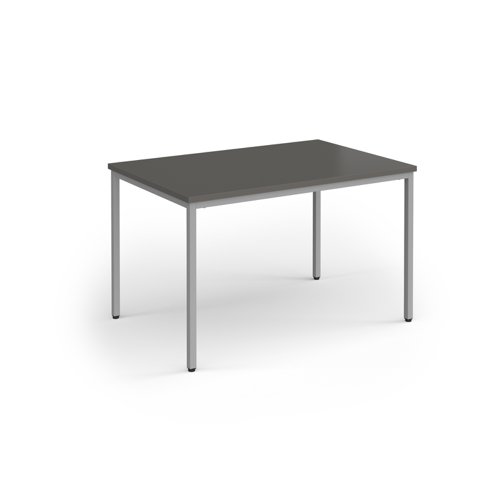 Flexi 25 rectangular table with silver frame 1200mm x 800mm - Onyx Grey