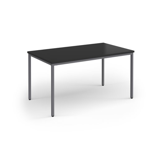 Flexi 25 rectangular table with graphite frame 1400mm x 800mm - Black