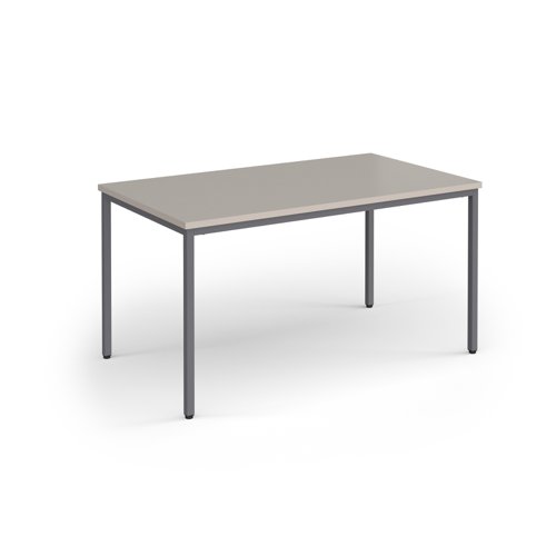 Flexi 25 rectangular table with graphite frame 1400mm x 800mm - Light Grey