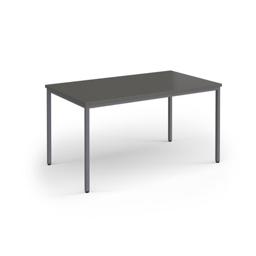 Flexi 25 rectangular table with graphite frame 1400mm x 800mm - Onyx Grey