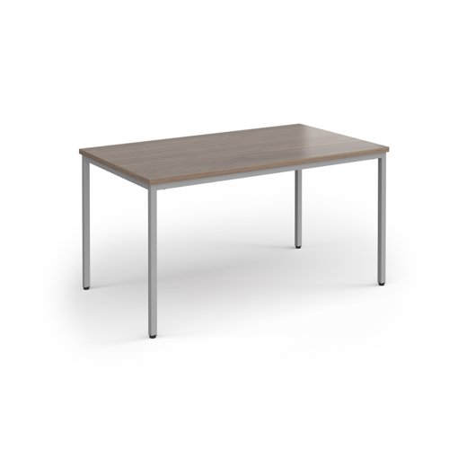 Flexi 25 rectangular table with silver frame 1400mm x 800mm - Barcelona Walnut