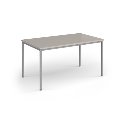 Flexi 25 rectangular table with silver frame 1400mm x 800mm - Light Grey