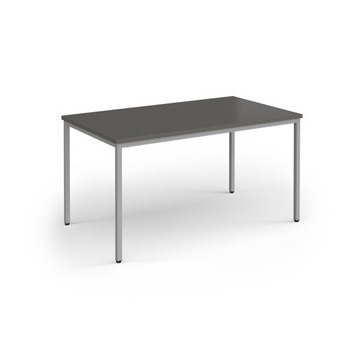 Flexi 25 rectangular table with silver frame 1400mm x 800mm - Onyx Grey