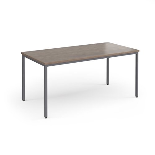 Flexi 25 rectangular table with graphite frame 1600mm x 800mm - Barcelona Walnut