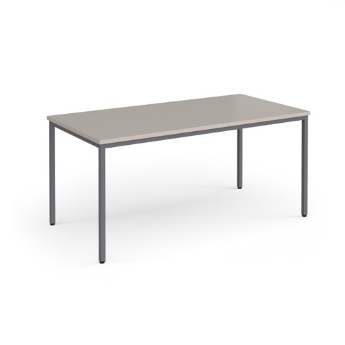 Flexi 25 rectangular table with graphite frame 1600mm x 800mm - Light Grey