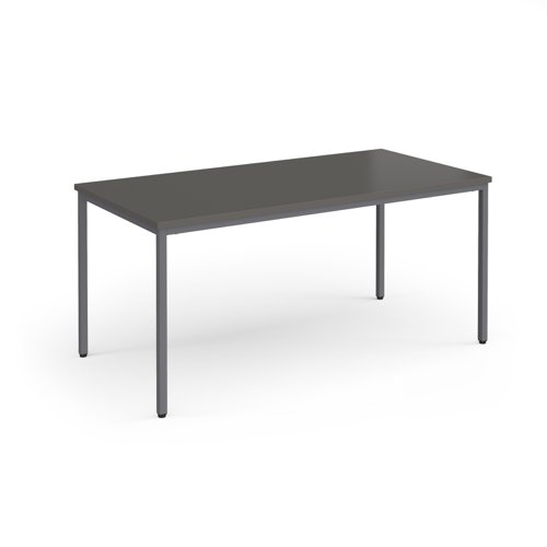 Flexi 25 rectangular table with graphite frame 1600mm x 800mm - Onyx Grey