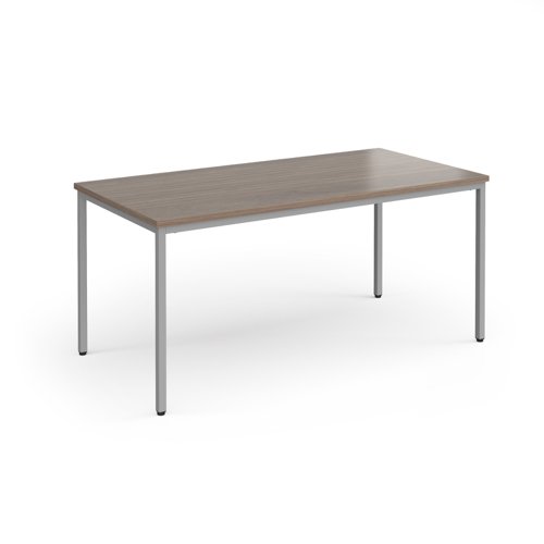 Flexi 25 rectangular table with silver frame 1600mm x 800mm - Barcelona Walnut