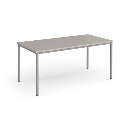 Flexi 25 rectangular table with silver frame 1600mm x 800mm - Light Grey