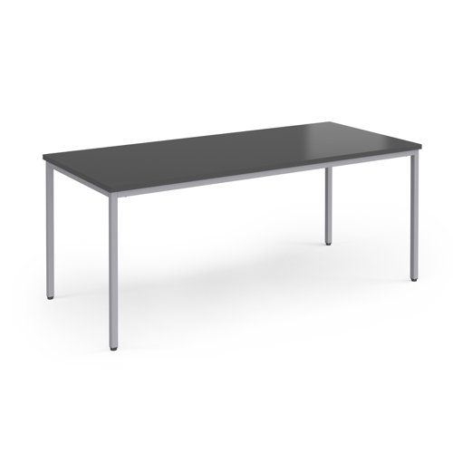 Flexi 25 rectangular table with graphite frame 1800mm x 800mm - Black