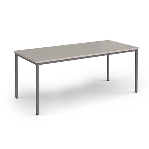 Flexi 25 rectangular table with graphite frame 1800mm x 800mm - Light Grey