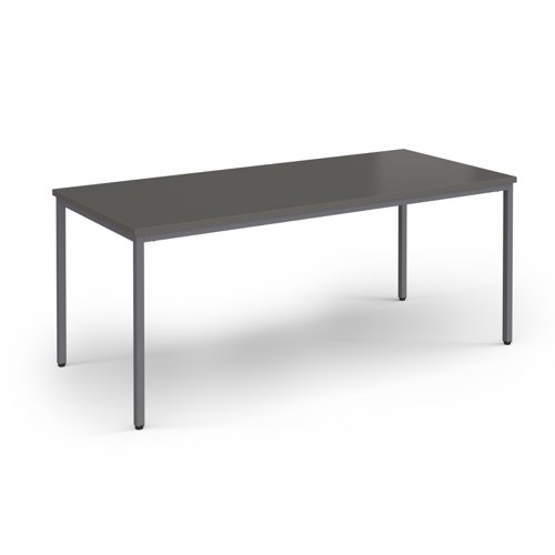 Flexi 25 rectangular table with graphite frame 1800mm x 800mm - Onyx Grey