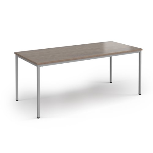 Flexi 25 rectangular table with silver frame 1800mm x 800mm - Barcelona Walnut