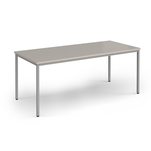 Flexi 25 rectangular table with silver frame 1800mm x 800mm - Light Grey