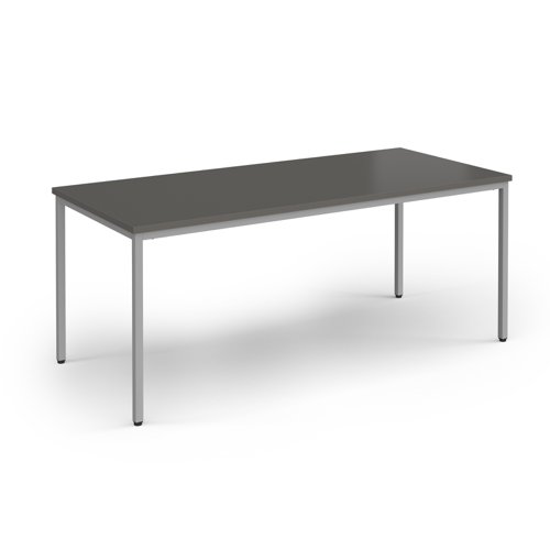 Flexi 25 rectangular table with silver frame 1800mm x 800mm - Onyx Grey