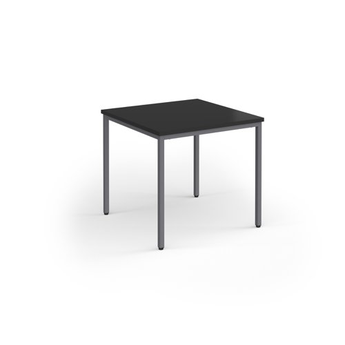 Flexi 25 square table with graphite frame 800mm x 800mm - Black