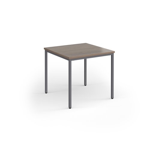 Flexi 25 square table with graphite frame 800mm x 800mm - Barcelona Walnut