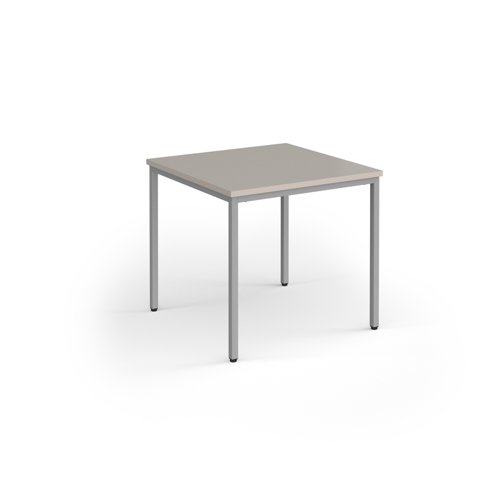 Flexi 25 square table with silver frame 800mm x 800mm - Light Grey