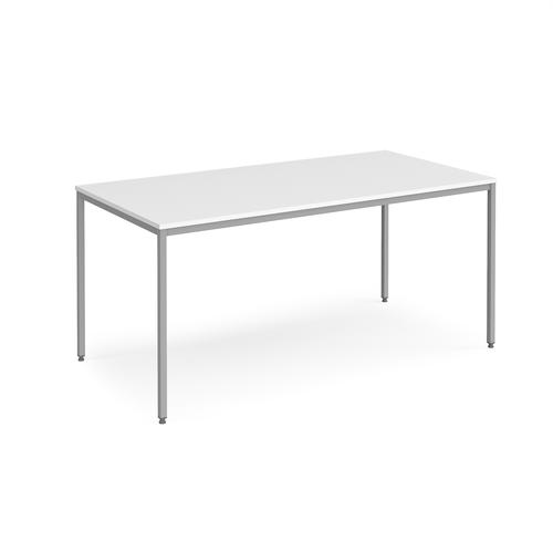 Rectangular flexi table with silver frame