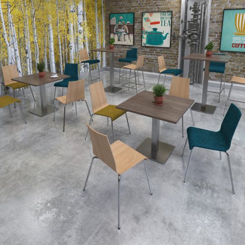 Fundamental dining chair in beech with chrome frame Canteen Chairs CH2012-B-C
