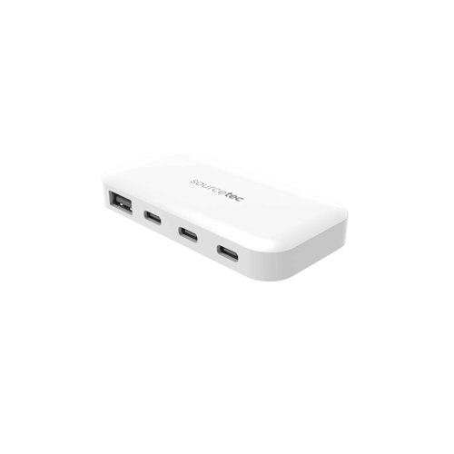 Gamma under desk power USB power 1 x USB A and 3 x USB C - white