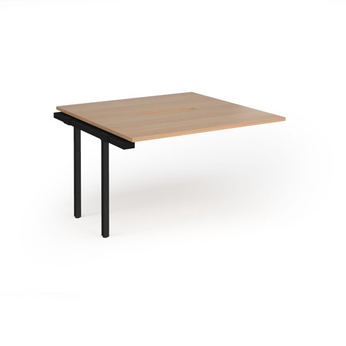 Connex Goal-Post 1200 x 1200 x 725mm Back to Back Add On Bay - Black Frame / Beech Top