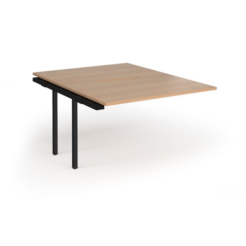 Connex Goal-Post 1200 x 1600 x 725mm Back to Back Add On Bay - Black Frame / Beech Top