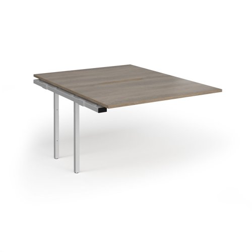 Connex Goal-Post 1200 x 1600 x 725mm Back to Back Add On Bay - Silver Frame / Nebraska Oak Top