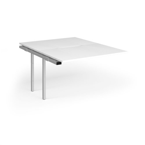 Connex Goal-Post 1200 x 1600 x 725mm Back to Back Add On Bay - Silver Frame / White Top