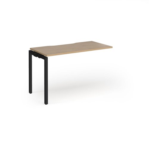 Connex Goal-Post 1200 x 600 x 725mm Single Add On Bay - Black Frame / Kendal Oak Top