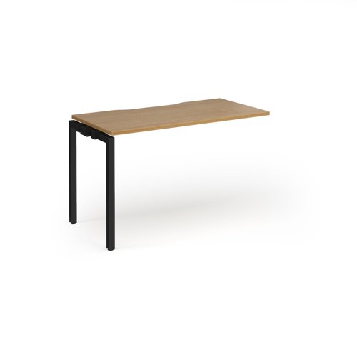 Connex Goal-Post 1200 x 600 x 725mm Single Add On Bay - Black Frame / Oak Top