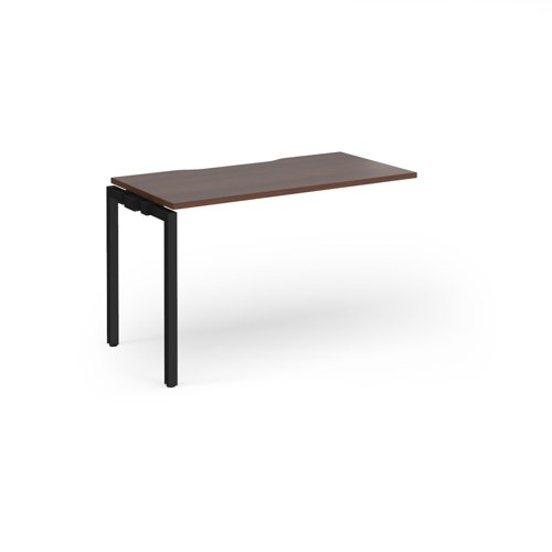 Connex Goal-Post 1200 x 600 x 725mm Single Add On Bay - Black Frame / Walnut Top