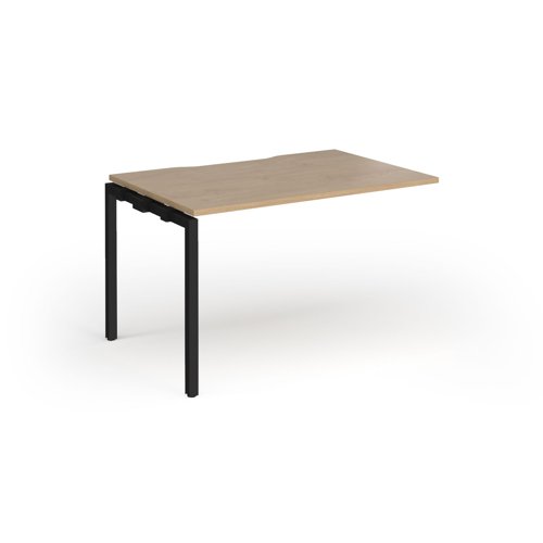 Connex Goal-Post 1200 x 800 x 725mm Single Add On Bay - Black Frame / Kendal Oak Top