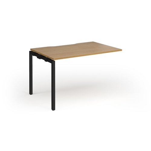 Connex Goal-Post 1200 x 800 x 725mm Single Add On Bay - Black Frame / Oak Top