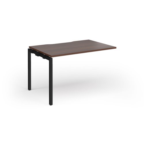 Connex Goal-Post 1200 x 800 x 725mm Single Add On Bay - Black Frame / Walnut Top