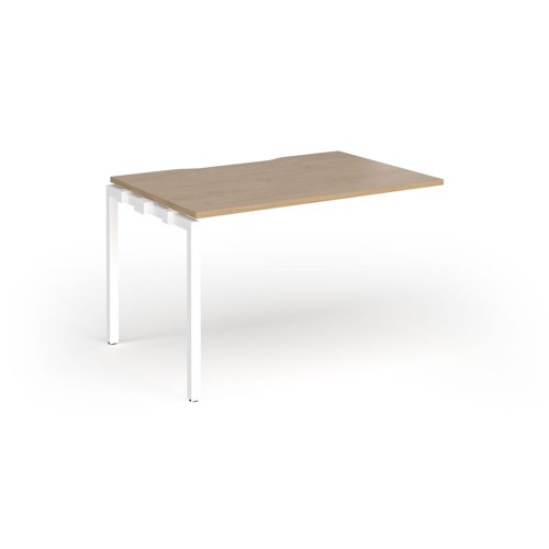 Connex Goal-Post 1200 x 800 x 725mm Single Add On Bay - White Frame / Kendal Oak Top