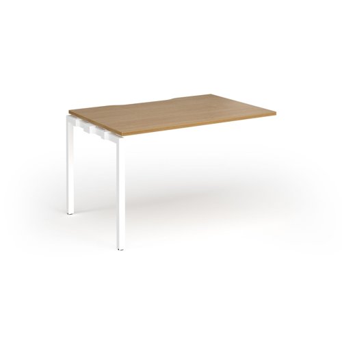 Connex Goal-Post 1200 x 800 x 725mm Single Add On Bay - White Frame / Oak Top