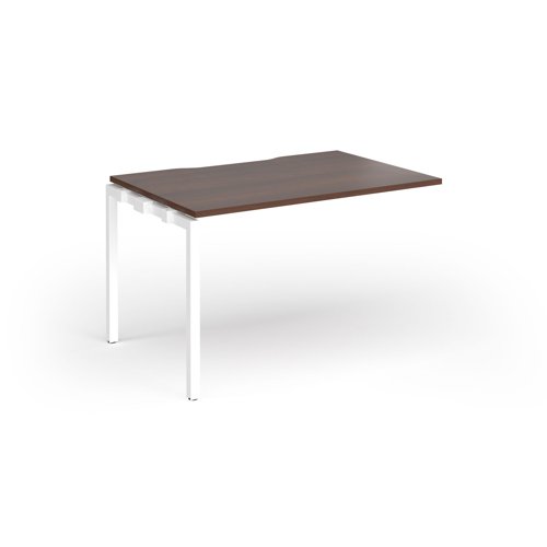 Connex Goal-Post 1200 x 800 x 725mm Single Add On Bay - White Frame / Walnut Top