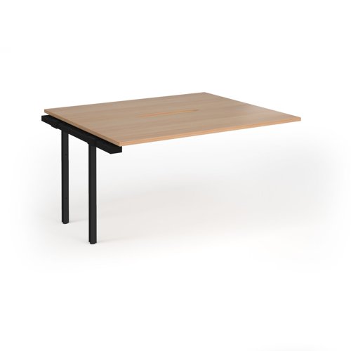 Connex Goal-Post 1400 x 1200 x 725mm Back to Back Add On Bay - Black Frame / Beech Top