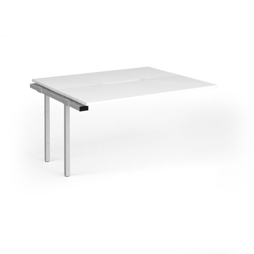 Connex Goal-Post 1400 x 1200 x 725mm Back to Back Add On Bay - Silver Frame / White Top