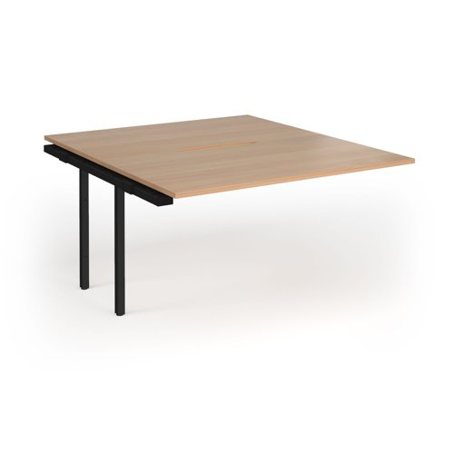 Connex Goal-Post 1400 x 1600 x 725mm Back to Back Add On Bay - Black Frame / Beech Top