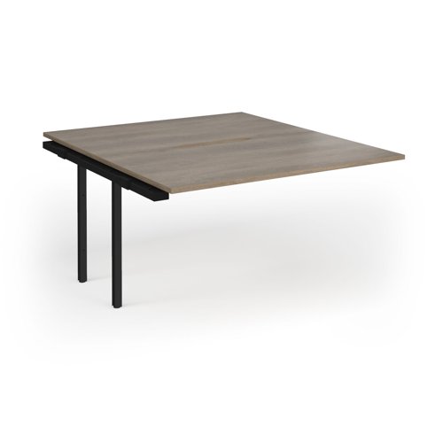 Connex Goal-Post 1400 x 1600 x 725mm Back to Back Add On Bay - Black Frame / Nebraska Oak Top