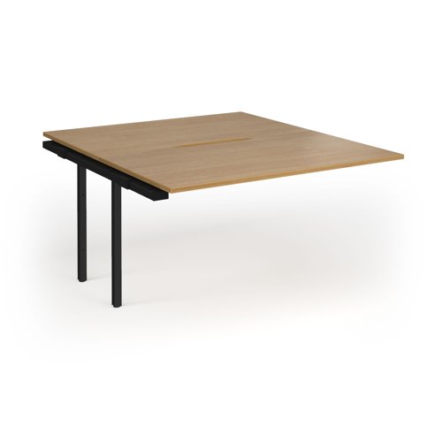 Connex Goal-Post 1400 x 1600 x 725mm Back to Back Add On Bay - Black Frame / Oak Top